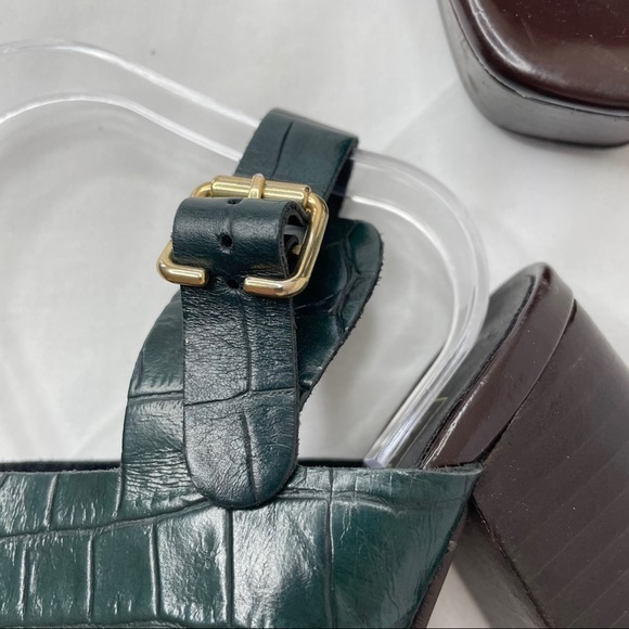 Topshop Platform Green Block Heels - Picture 8 of 11